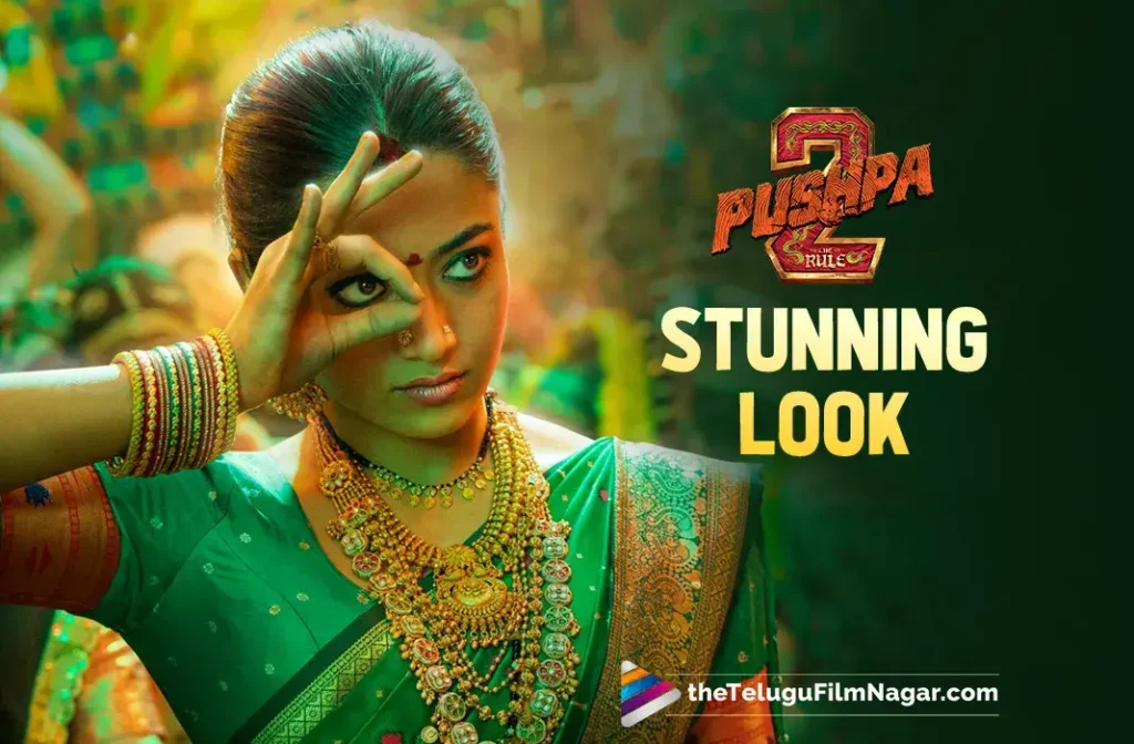 Trendsnip Rashmika Mandanna in a striking new poster for Pushpa 2: The Rule, showcasing her intense character in the highly anticipated sequel