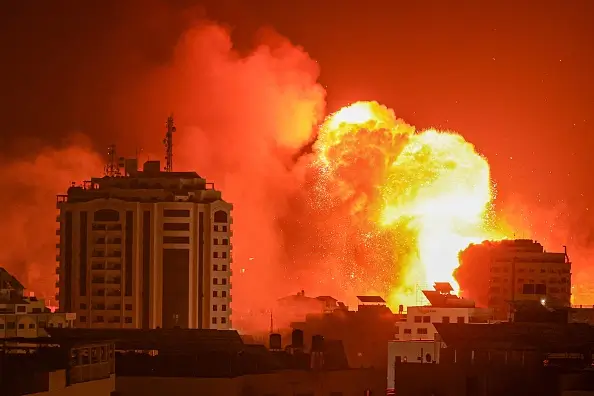 Smoke rises over Gaza amid Israel’s ongoing genocidal campaign, March 24, 2025.