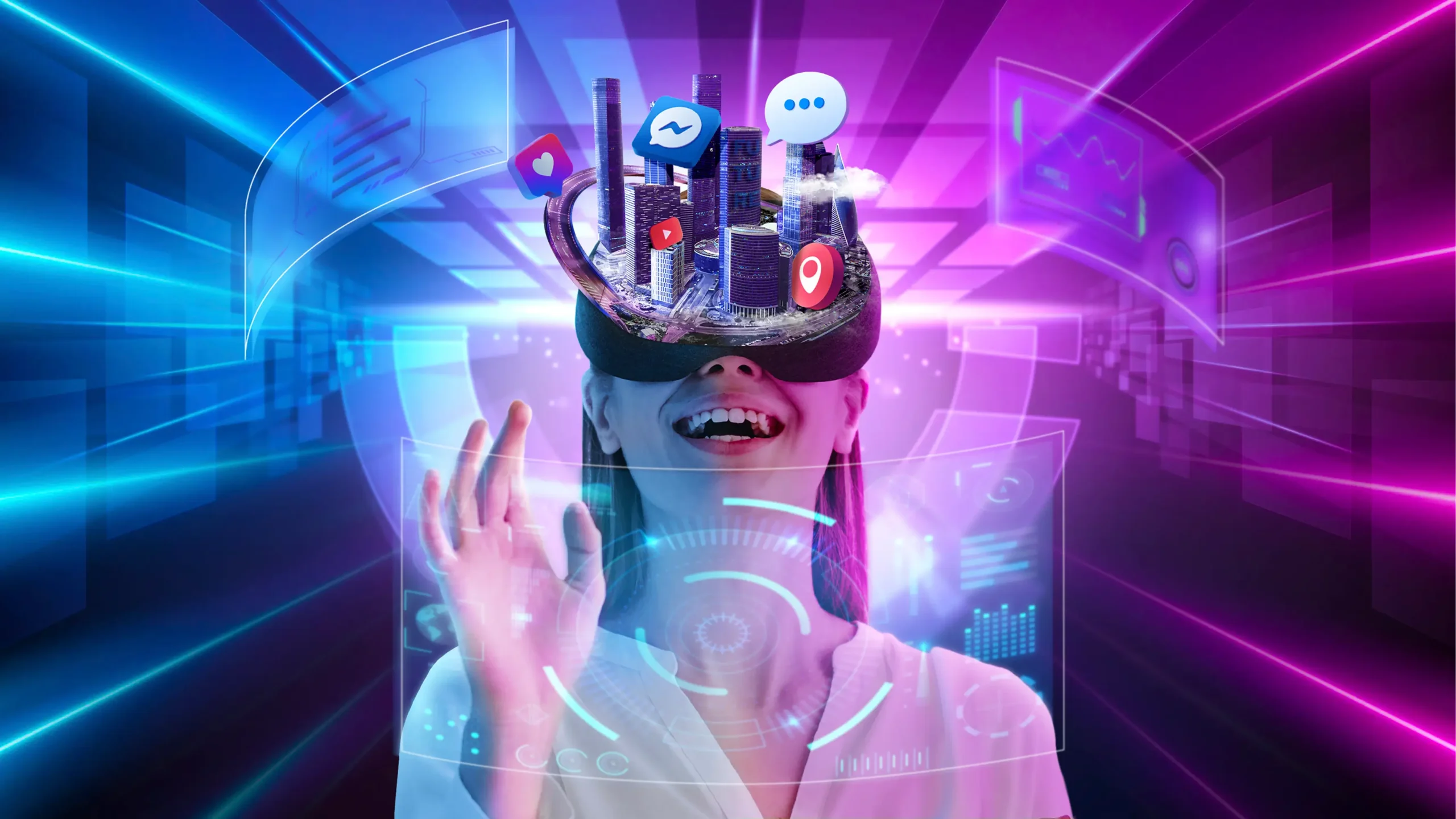 Trendsnip An abstract, futuristic image representing the AI revolution