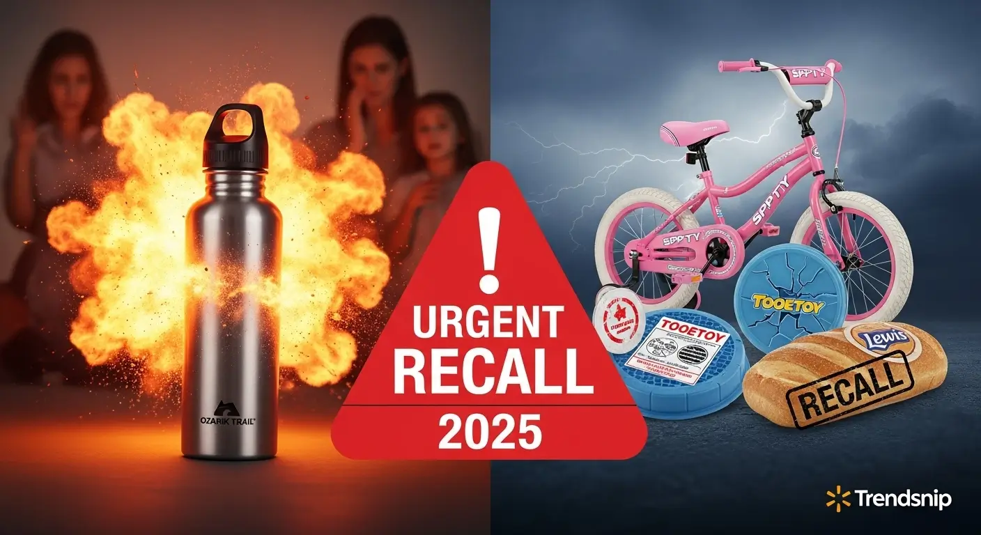 Trendsnip Recalled SPPTTY Kids Bicycle and Ozark Trail water bottle sold at Walmart.