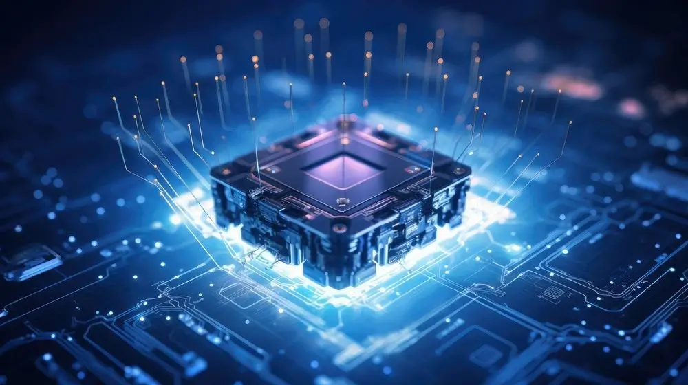 Trendsnip Abstract art representing AI and quantum computing